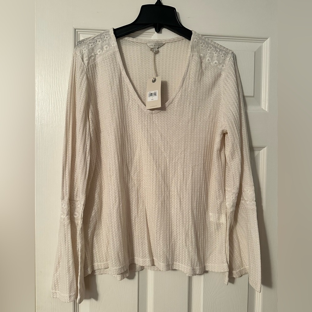 Lucky Brand Cream Lace Women's Blouse